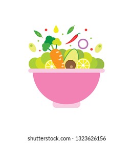 Salad vector illustration