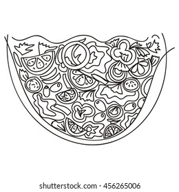 Salad. Vector illustration.
