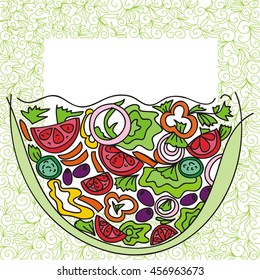 Salad. Vector illustration.