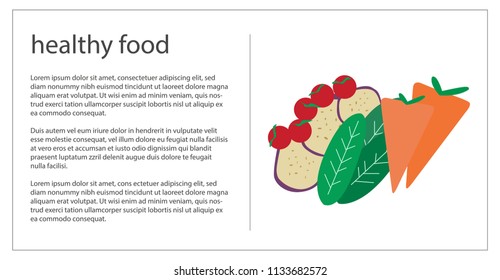 Salad vector illustration to apply an informative text