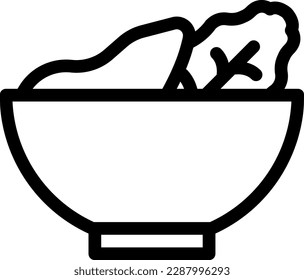 salad Vector illustration on a transparent background. Premium quality symmbols. Thin line vector icons for concept and graphic design. 
