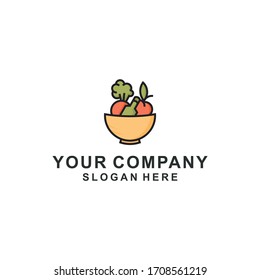 vector de ensalada en un tazón grande