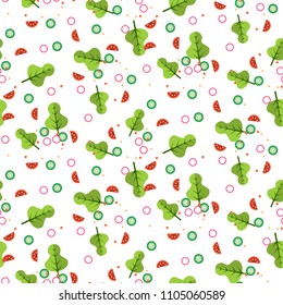 Salad vector seamless pattern.