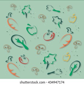 salad vegetable design background vector EPS10