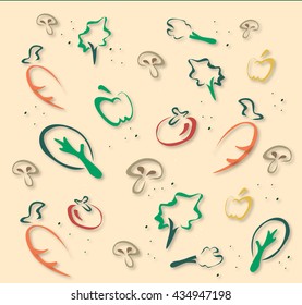 salad vegetable design background vector EPS10