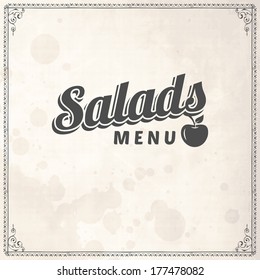 salad vintage restaurant logo menu labels vector dining room list pattern salad vintage restaurant logo menu labels classic texture edge food cafe modern art creative classical letterhead brochure lea