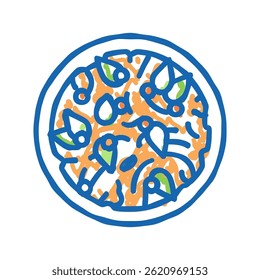 salad with vitamin carrot doodle icon sketch vector. salad with vitamin carrot sign. isolated symbol illustration