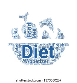 salad word cloud. tag cloud about salad