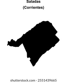 Mapa em branco do esboço do departamento de Saladas (Corrientes)