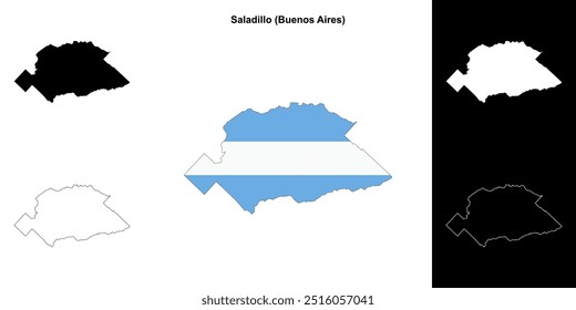 Saladillo department (Buenos Aires) mapa esboço conjunto