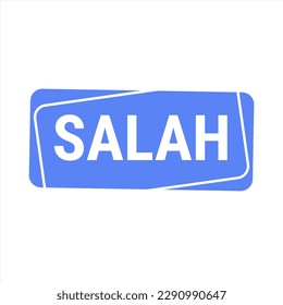 Salah Blue Vector Callout Banner with Information on Fasting and Prayer in Ramadan