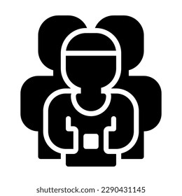 Salah Glyph Style Symbol Vektordesign