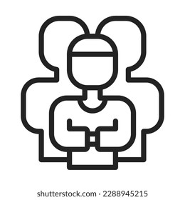 Salah Line Style Icon Vector Design