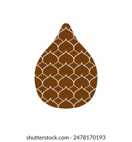 salak flat design vector illustration isolated on white background. sweet tropical snake fruit. Exotic vegan food in flat detailed vector style for packaging, designs, decorative elements