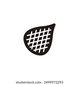 Salak icon. Flat silhouette version.