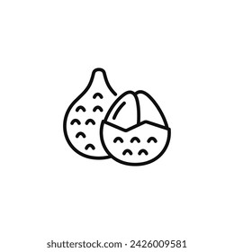 Salak line icon isolated on white background