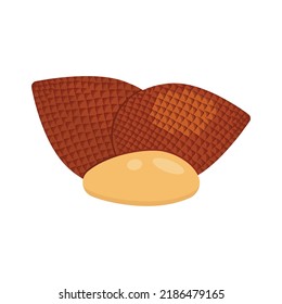 Salak set design with isolated whole and halved sweet tropical snake fruit. Exotic vegan food in flat detailed vector style for packaging, designs, decorative elements