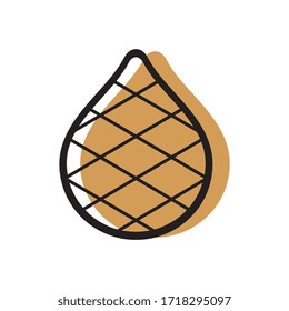 Salak or snake fruit clip art,  zalacca vector icon design, tropical fruti illustration