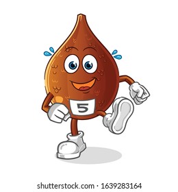 salak snake fruit runner cartoon. cartoon mascot vector