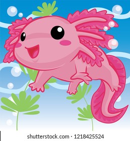 Axolotl Cartoon Hd Stock Images Shutterstock