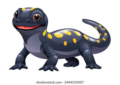 Salamander cartoon illustration isolated on white background