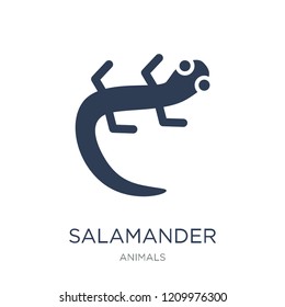 salamander icon. Trendy flat vector salamander icon on white background from animals collection, vector illustration can be use for web and mobile, eps10