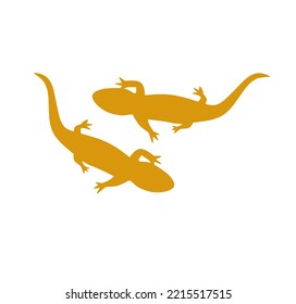 Salamander-Ikone. Trendfarbene, flache Vektorgrafik-Salamander-Symbol auf weißem Hintergrund aus der Tiersammlung, Vektorgrafik