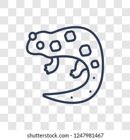 salamander icon. Trendy linear salamander logo concept on transparent background from animals  collection