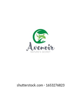 Salamander With Natural Leaf Logo Design