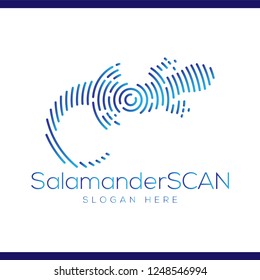 Salamander Scan Technology Logo vector Element. Animal Technology Logo Template