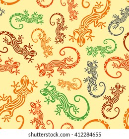 Salamander seamless pattern. Abstract texture. Vector illustration