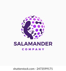 salamander sphere technology global logo vector icon illustration