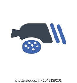 Ícone de carne de salame, Gráficos de vetor