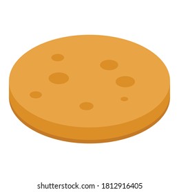 Salami cheese icon. Isometric of salami cheese vector icon for web design isolated on white background