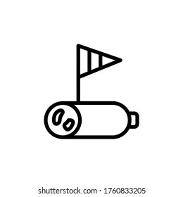 Salami concept line icon. Simple element illustration. Salami concept outline symbol design from Italy set. Can be used for web and mobile