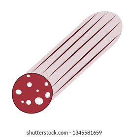 salami flat illustration on white