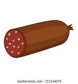 Salami icon. Cartoon illustration of salami vector icon for web