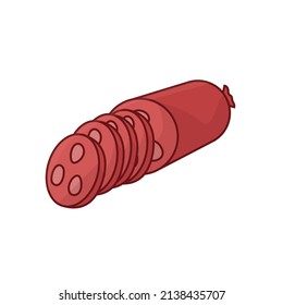 Salami  Icon Flat Graphic Design.