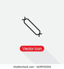 Salami Icon, Sausage Icon Vector Illustration Eps10