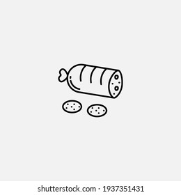 Salami icon sign vector,Symbol, logo illustration for web and mobile