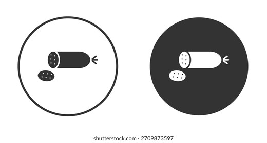 Paquete de signos de icono de salami. Símbolos de Vector para Diseños gráficos
