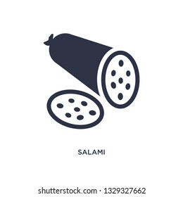 salami icon. Simple element illustration from gastronomy concept. salami editable symbol design on white background. Can be use for web and mobile.