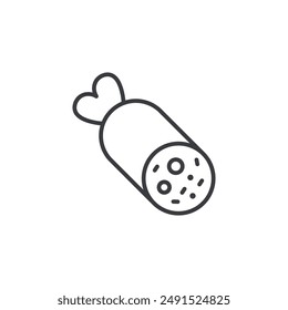 Salami icon symbol design collection
