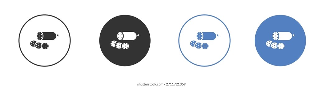 Salami icon Thin line design. Vector Graphic. EPS 10