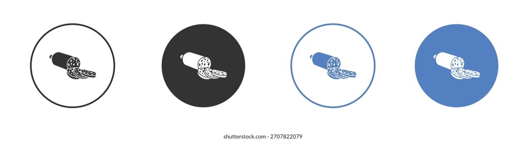 Salami icon vector art illustration. for mobile concept and web designs