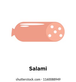 Salami icon vector isolated on white background, Salami transparent sign