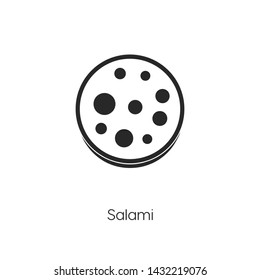salami icon vector symbol sign