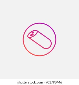 Salami icon.gradient illustration isolated vector sign symbol