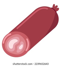 icono de la carne de salami aislado