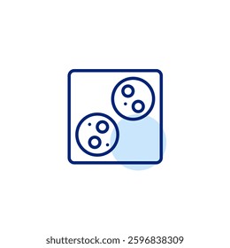 Salami on toast. Classic breakfast. Pixel perfect, editable stroke vector icon